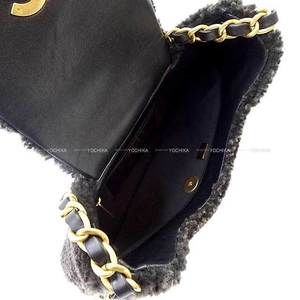 Chanel Gray Matelasse Sheepskin Chain Around Handbag